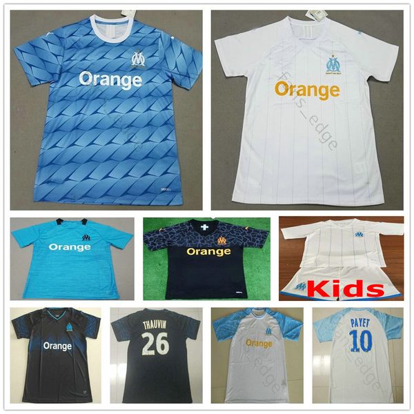 

19 20 Olympique de Marseille Soccer Jersey BALOTELLI 10 PAYET 19 L.GUSTAVO 26 THAUVIN Custom Home Away Third 2019 2020 Football Shirt