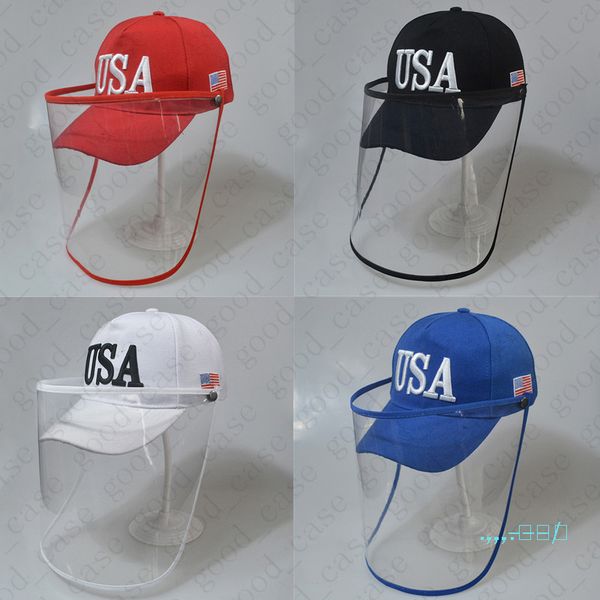 

protective full face mask baseball cap donald trump usa flags anti-uv caps outdoor anti-spray windproof masks removable mask hats d42808, Yellow