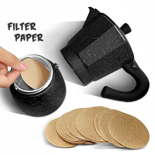 

100pcs japan original round coffee filter paper moka pot coffee maker filter circular hand-poured coffee tools no.9