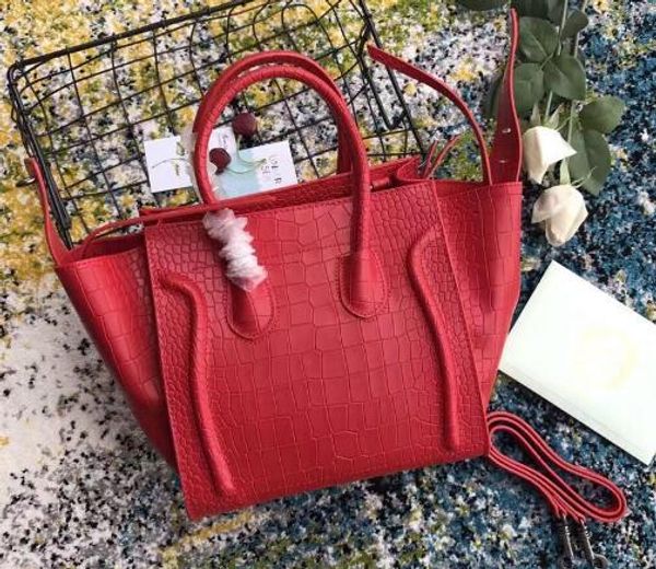 

classic luxury ladies trapeze tote handbag crocodile grain suede real cowhide leather designer shoulder bat bag boston handbag purse bag