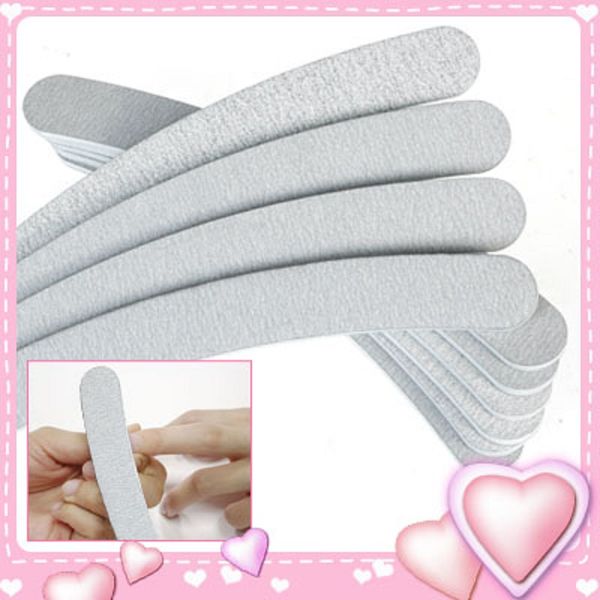 

50pcs nail files 100180 greystraight nail art manicure care tool
