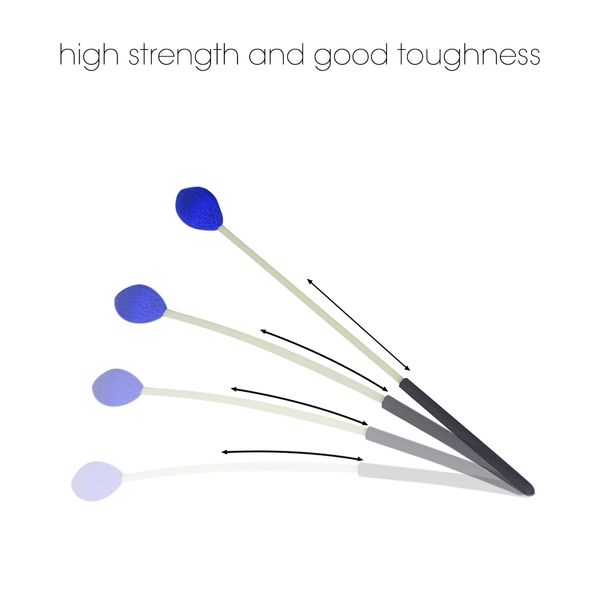 

1 pair primary marimba stick mallets xylophone glockensplel mallet with fiberglass handle for amateur percussion instrument part