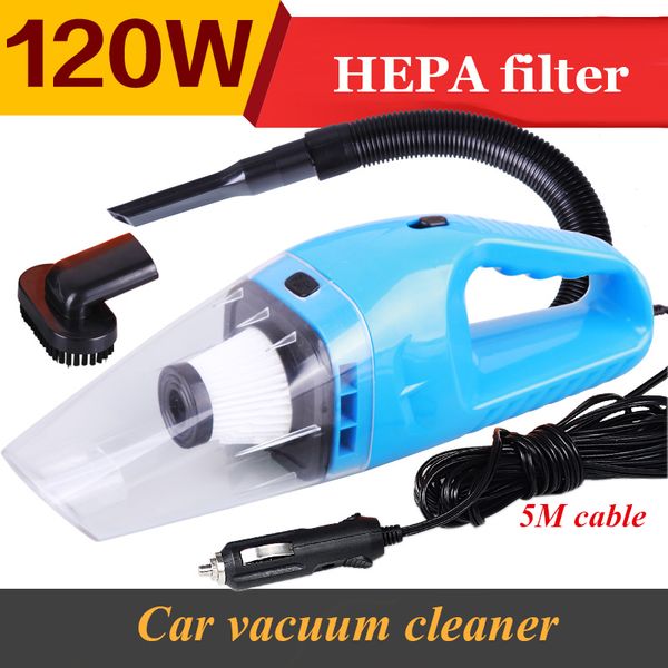 

salbeitech car vacuum cleaner wet and dry dual use auto cigarette lighter 12v 120w black/white/orange/blue