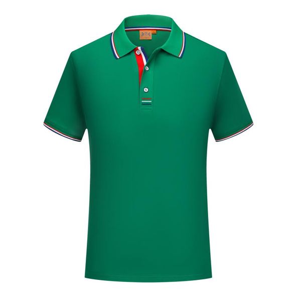 

new cotton copper ammonia fiber striped collar short sleeve polo shirt man woman uniform grass green t-shirt sd-2chongfu-40, Black