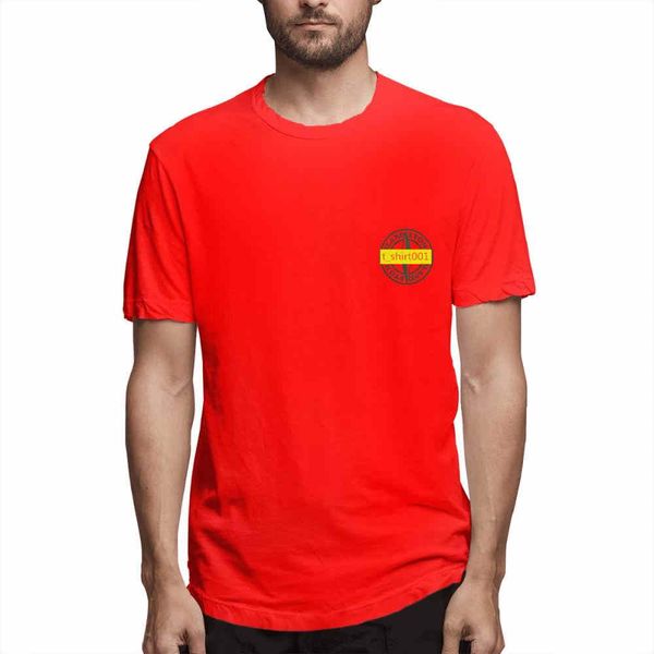 

mens designer t shirts summer trend men's short-sleeved island new fashion short sleeve shirt round neck loose tee shirt t04, White;black