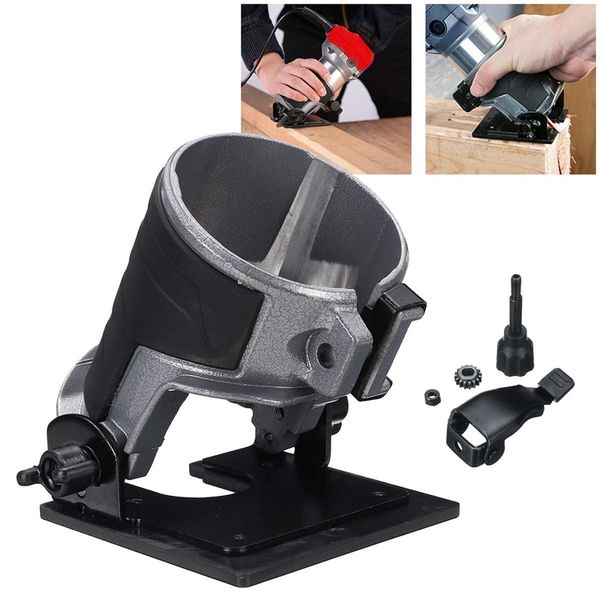 

adjustable balance trimmer base shield wood work shank trim router edge molding metal + plastic power tool parts 8.9x8.9cm