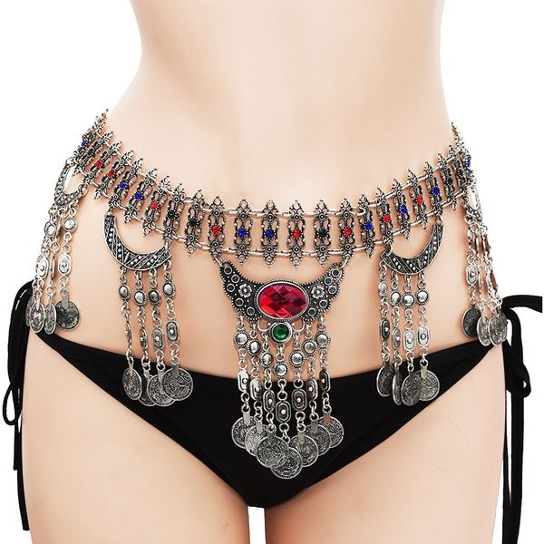 

the bikini chain new fashion coin fringed waist chain bohemian beach leisure studded with diamonds retro body chain manufacturers direct