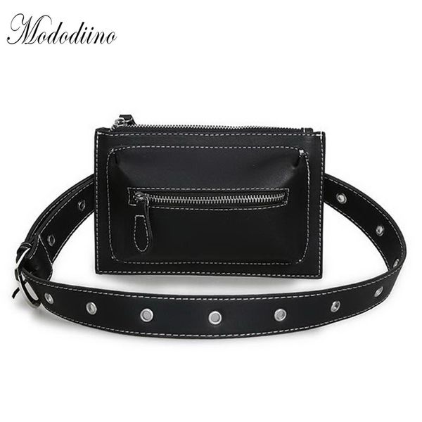 

mododiino multifunction women waist bag shoulder bags pu leather crossbody bags for women fanny pack banana bag pouch dnv1086