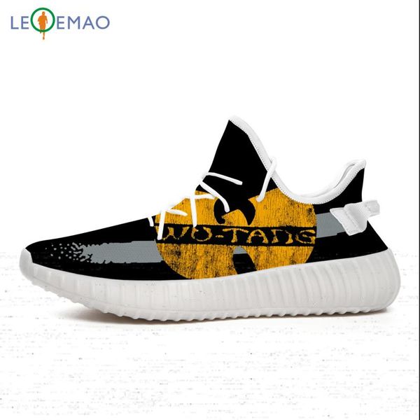 

leqemao walking shoes wu-tang band custom s v2 mesh breathable sneakers shoes, Black