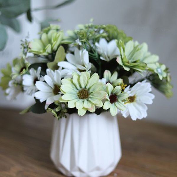 

21 heads artificial chrysanthemum daisy flowers hanging basket garden home decor