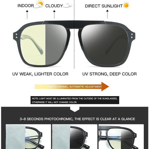 

feishini 2020 anti blue light glasses women blocking filter reduces eyewear strain clear pchromic sunglasses men polarized, White;black