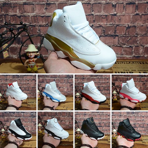 

kids 13 13s basketball shoes children boy girl 13s bred chicago flint pink sports sneakers kids xmas birthday gift size 28-35, Black