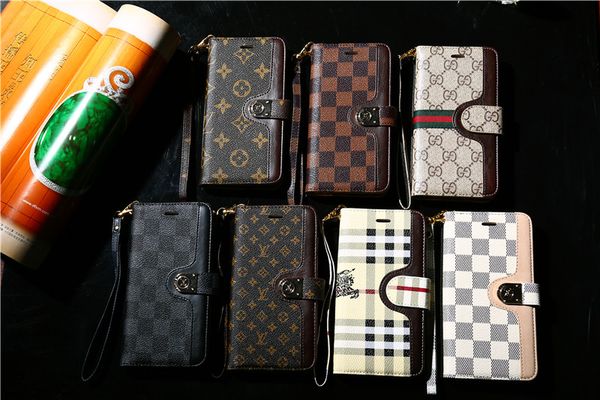 

For am ung note 8 9 10 e flip wallet de igner phone ca e for iphone xr x max 7 8 plu leather phone cover with card lot