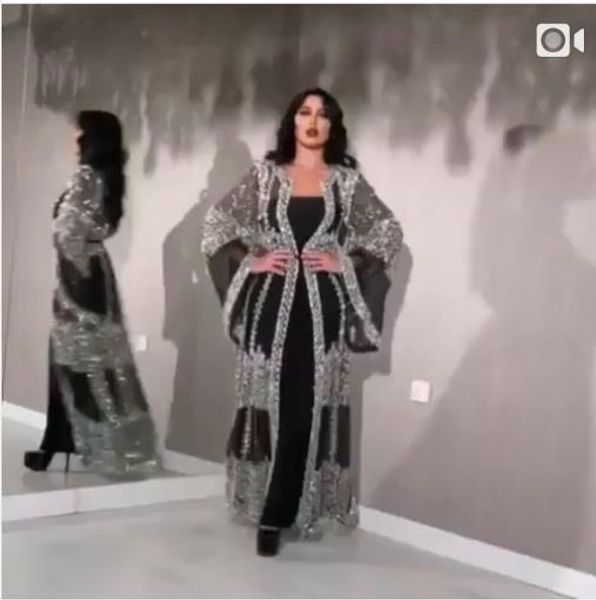

evening dress yousef aljasmi labourjoisie zuhair murad a-line jewel long sleeve tulle crystal sequins black long dress james_paul, Red
