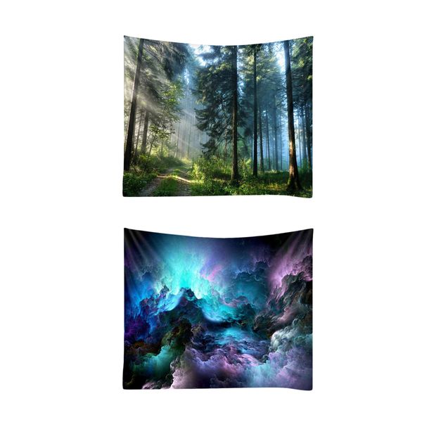 

2-pack 230x150cm fantastic theme wall hanging tapestry for picnic sheet soft