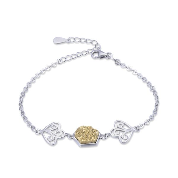 

18 cm wholesale bracelet women hand fashion jewelry s925 sterling silver crystal creative simple wedding bracelet female gift, Black