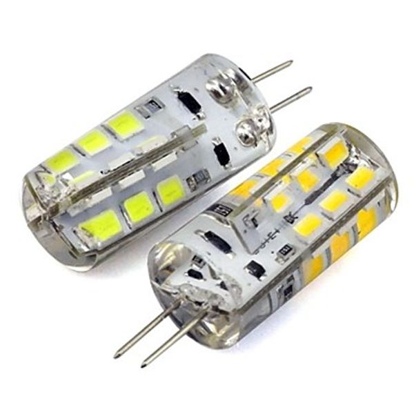 

60PCS G4 3W 24 SMD 2835 270 LM Теплый белый Холодный белый светодиод Bi-контактный свет 220V 110V