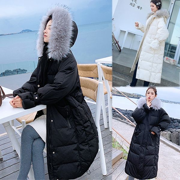 

fashion womens solid cotton-padded down jacket coat warm long sleeves overcoat women's down korean plus size f1, Black