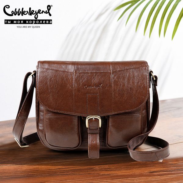 

cobbler legend brand genuine leather 2019 women shoulder bag casual style crossbody bag for ladies handbags for female 0700101-1 cj191219