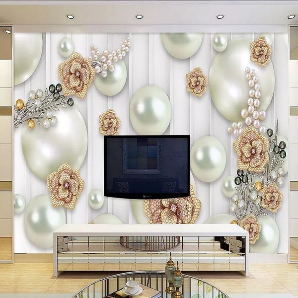 

custom large mural 3d wallpaper modern creative 3d expansion space fashion jewelry sphere tv wall decor deep 5d embossed