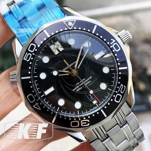 

stainless steel mens mechanical automatic men designer watches 300m movement watch folding watches clasp wristwatches man, Slivery;brown