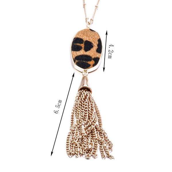 

the chain circumference is 70cm layering cloth leopard stripe print hand-woven pattern necklace for women jewelry, Silver