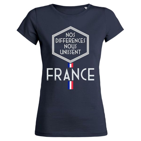 

2019 fashion tee shirt france supporter footballer women's t shirt tee, White;black