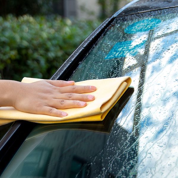 

natural chamois leather car cleaning cloth genuine car wash leather wash suede absorbent quick dry microfiber towel