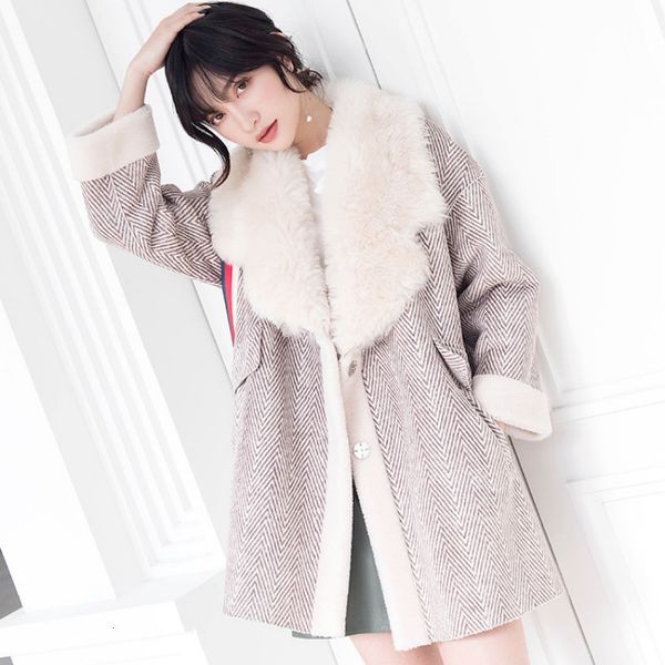 

sheep shearing real fur coat women korean 100% wool jacket women winter coar women clothes 2020 manteau femme bbyjr yy1055, Black