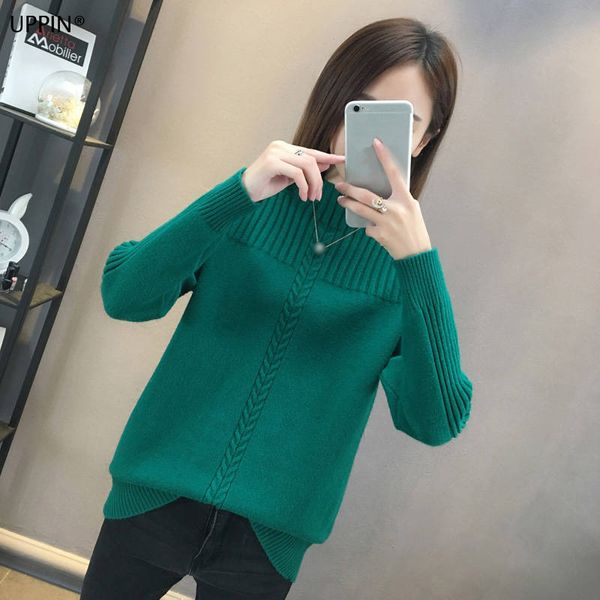 

uppin sweater women's autumn and winter thick warm short paragraph pullover sweater loose new bottoming shirt, White;black