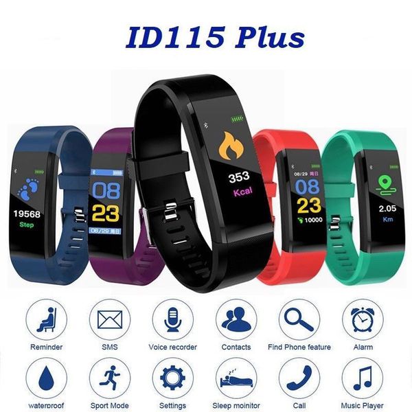 

new smart bracelet fitness tracker sport watch men women heart rate color screen bluetooth smart watch, Slivery;brown