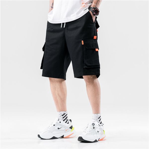 

мужские шорты 100% хлопок comfort, большой карман повседневные шорты мужские jogging five points спорт для мужчин 2019 весна новый 1918, White;black