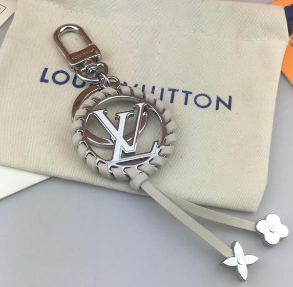 

louis vuitton keychain роскошный брелок модный дизайнер брелок бренд ручной работы автомобиль кожаный брелок сумка шарм кулон аксессуары под, Silver