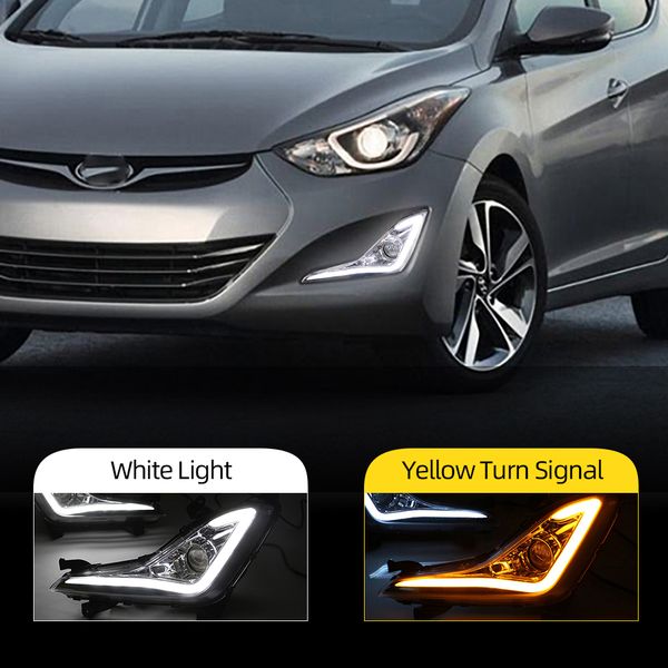 

2pcs for hyundai elantra avante 2014 2015 led drl daytime running light daylight driving light fog lamp frame fog light