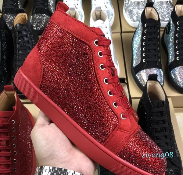 

69 r luxury red bottoms shoes women red bottoms heels fashion spikes studded spikes flats sneakers red bottom shoes z08, Black