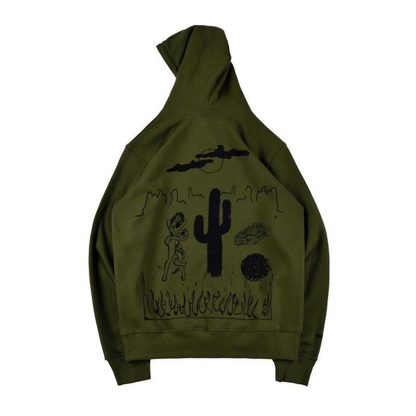 

2020 hip hop stars трэвис скотт крайне редко rodeo тур кактус hoodie скейтборд руно с капюшоном толстовка мужчины женщины hoody, Black