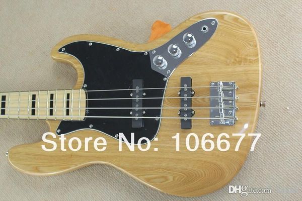 

f 4 string natural wood color maple neck guitar in stock