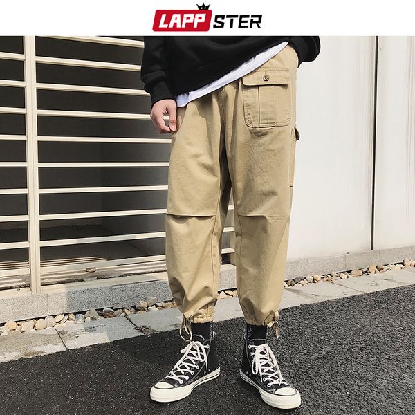 

мужчины японского streetwear шаровары 2019 комбинезоны мужских карманов harajuku штанов мужской черная корейский fashions бегуны, Black