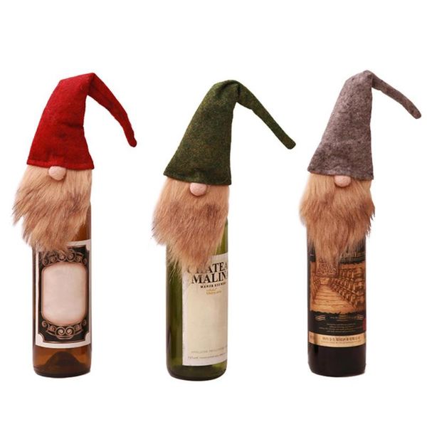

old man faceless doll wine bottle cover for christmas xmas home party for home xmas wine bottle bag cover christmas navided