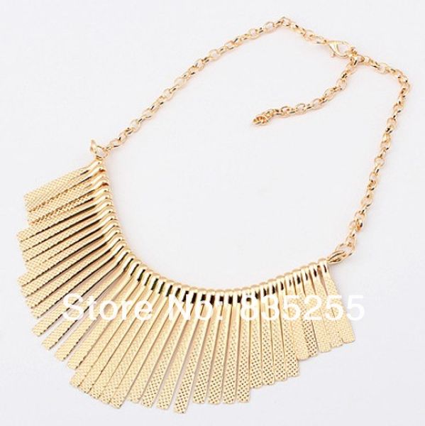 

fashion exaggerated chunky bib gold necklace for women vintage alloy pendant party statement collar chokers chain jewelry gifts, Silver