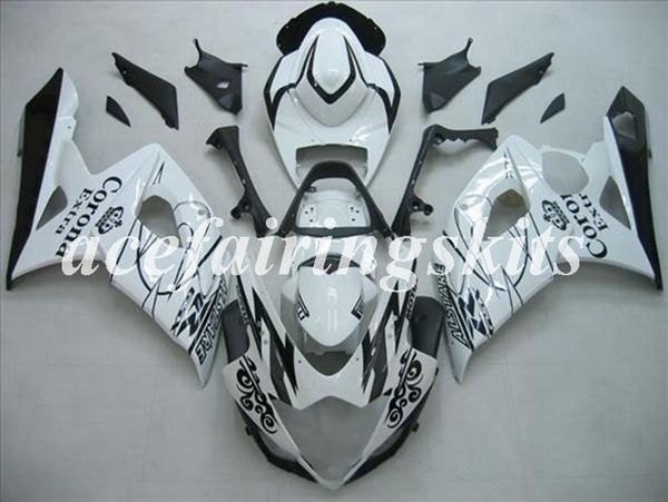 

4gifts new abs motorcycle full fairings set fit for suzuki gsx-r1000 k5 2005 2006 05 06 bodywork set custom white