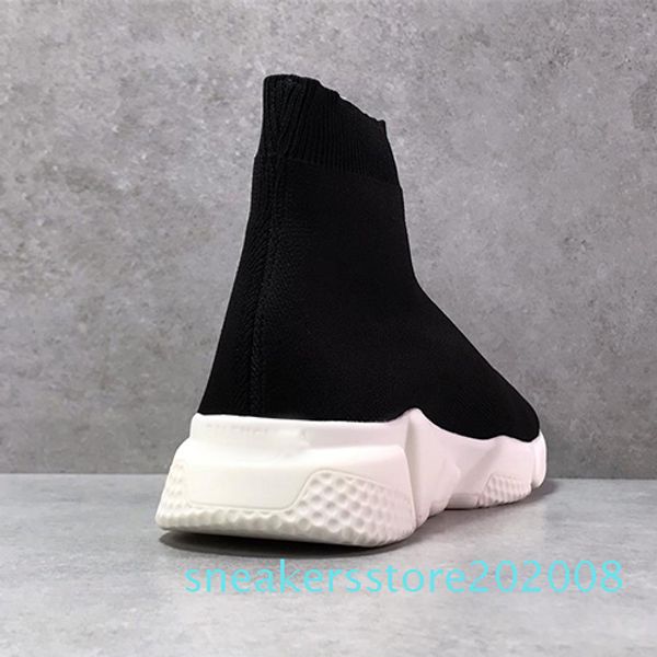 

paris sock shoes casual shoe speed trainer sneakers speed trainer sock race runners black shoes men and women white shoe s08