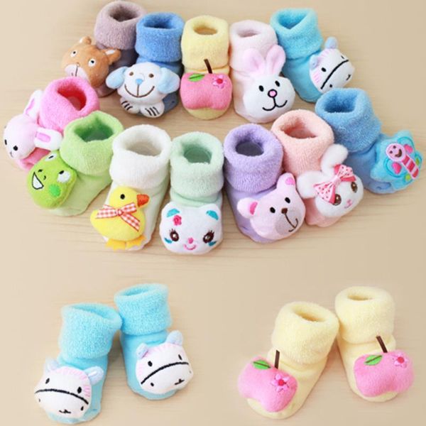 

милый мультфильм новорожденных носки calcetines дети детские девочки мальчики противоскользящие зимние теплые носки тапочки обувь сапоги mei, Pink;yellow