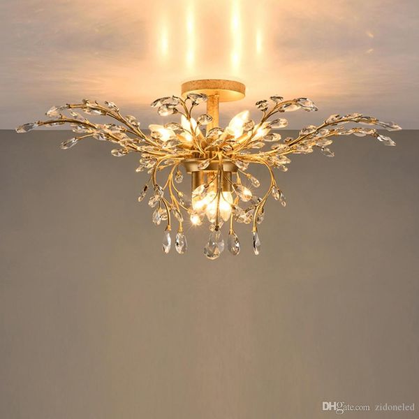 

led chandelier light fixtures iron crystal ceiling lights 9 heads up/down light black/bronze chandeliers home decor american village style