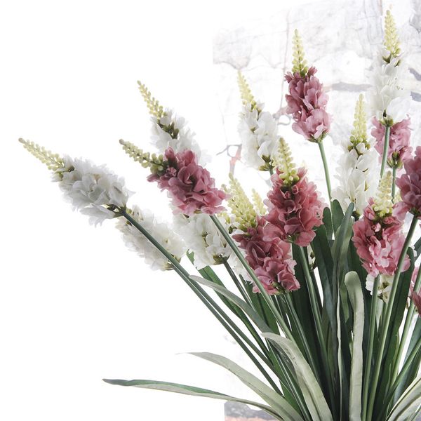 

luxury 3 heads lavender long branch artificial flowers for home wedding decoration fake flowers decorative flores hyacinth