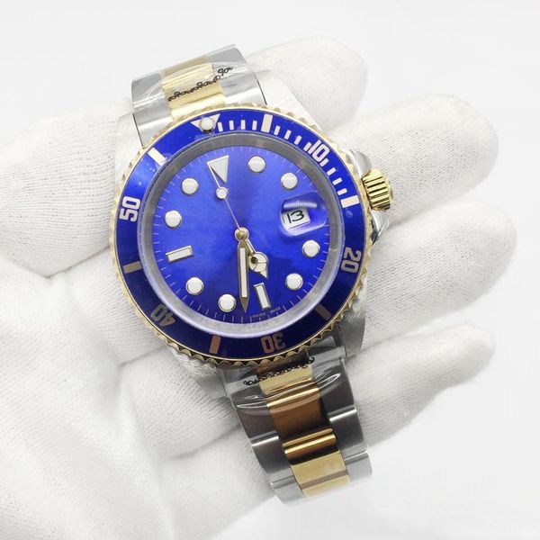 

sub 116610lv 40mm standard dial automatic movement blue face buckle men's sports mens watches ing, Slivery;brown