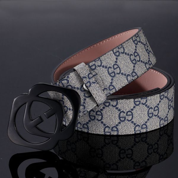 

fashion trend red belt smooth buckle wild casual red green cloth letter buckle men and women jeans metal buckle