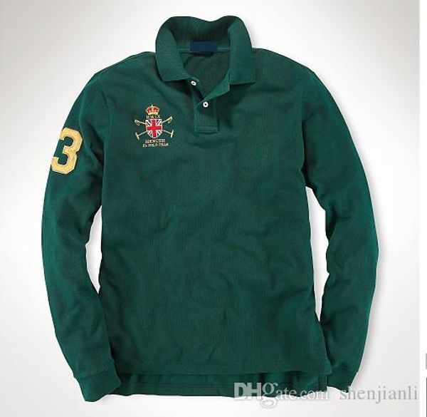 

оптовая осень и зима качество 100% хлопок мужской моды длинные рукава рубашки поло случайные мужские рубашки поло с длинным рукавом цвет 5, White;black