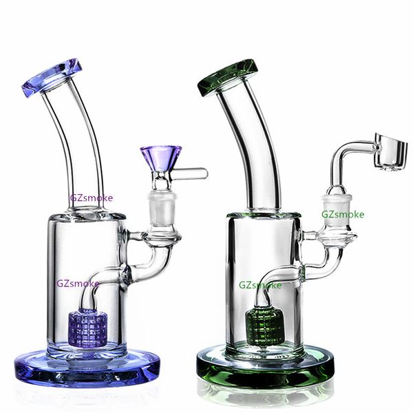 

5 мм Толстая Матрица Perc Бент Шей Бонг Пьянящий Даббер Дублер Dab Rig Водопровод Нефтяные вышки Бонги с чашей или кварцевым Banger