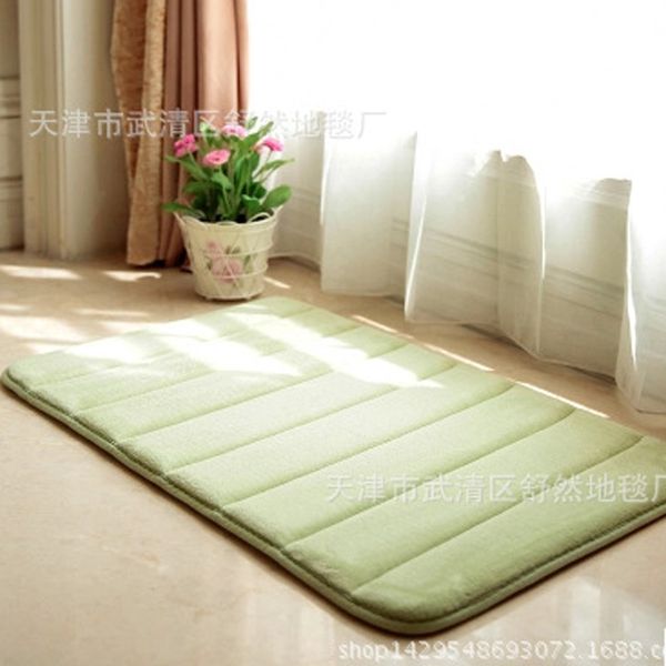 

thicken 1.6 coral fleece memory cotton slow rebound carpet mat bathroom non-slip mat door mat
